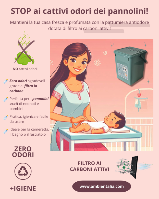 pattumiera antiodore per pannolini